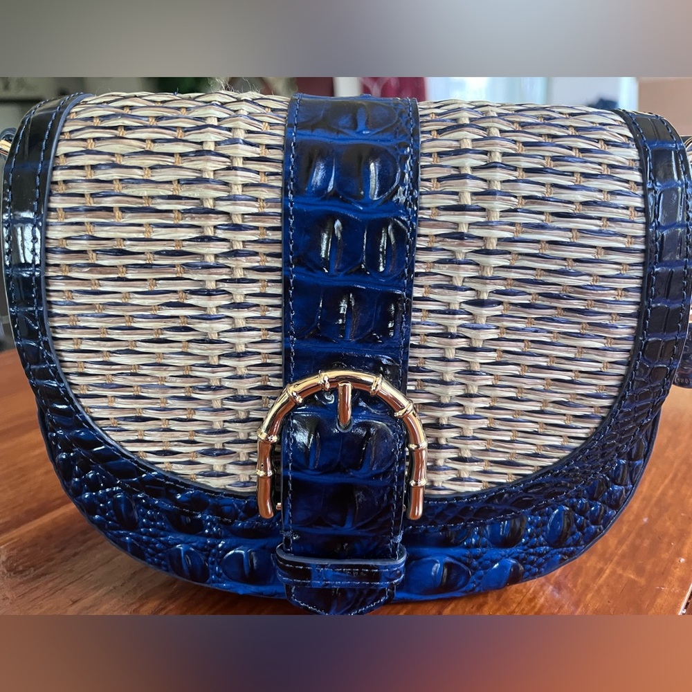 NWT Brahmin Briar in RAFFIA ANCHOR BOATHOUSE Crossbody Bag